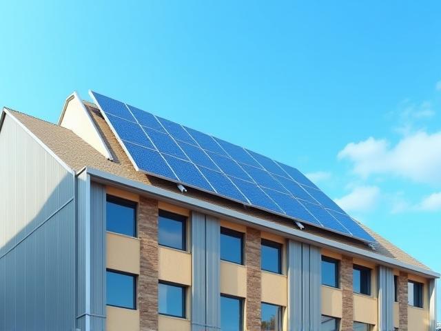 Proyecto de instalación de paneles solares en edificio moderno
